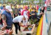Tribun Lapangan Mbatono Bantuan Dari PT Ifishdeco Diresmikan Bupati Konsel